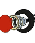 Exploded view of Quiet 2 In Sealed Nylon Garage Door Roller With 4 In Corrosion Resistant Stem 10 Pack Durable 6200ZZ Bearing