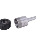 Heavy Duty ER40 Collet Chuck Holder With MT2 Morse Taper Shank For CNC Lathe M10 Clamp, carbon steel, side view