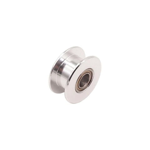 GT2 aluminum idler pulley with 5mm bore and center bearing