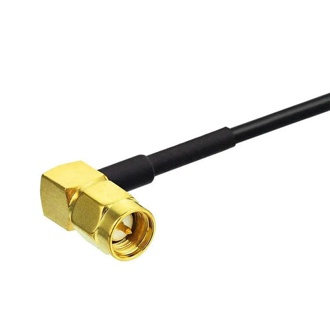 Active Car GPS Antenna With SMA Male Connector Waterproof Magnetic Mount Three Meter Cable Ideal For Car Stereo Radio Head Unit GPS Navigation System Vehicle Tracker Real Time Monitor IoT Gateway showing SMA connector