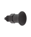 Heavy Duty Steel Indexing Plunger With Black Oxide Finish Rock Solid Pull Knob Hardened Locking Pin Precision Nailed Down Grip For Machine Shop Fixture 3/4 10 Thread 61 Mm Length side view