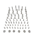 Heavy Duty Motorcycle M6 M8 Screw Bolt And Nuts Kit With 70 Pieces Hex Socket Cap Head Fasteners Set For Quick Repairs And Replacements Includes Matching Nuts Compatible With SX EXC XCF Models, M6 M8 bolts and nuts laid out