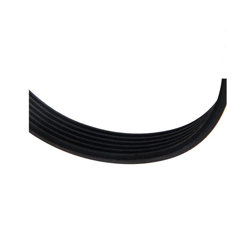 Heavy Duty Planer Drive Belt 140J6 Legit Replacement For Delta And WEN Woodworking Machines Poly V Rubber Strap close-up view.