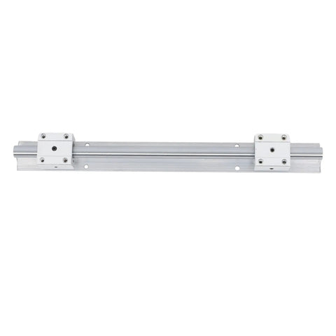Two Piece SBR 16 Linear Guide Rails 400mm Long Set With Four SBR16UU Beefy Bearing Blocks for CNC Machines and Automation