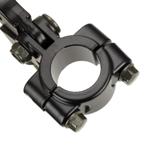 Beefy Seven Eighths Inch Universal Left Clutch And Brake Lever Perch for Dirt Bikes, Mini Bikes, Pit Bikes, and Motorcycles, 7/8 inch black aluminum mount