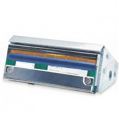 Plug And Play Printhead Replacement For PVC Plastic ID Card Printers 305 DPI showing thermal print head with metallic casing and blue component.