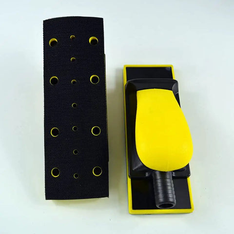 Practical Vacuum Hand Sanding Block With Hook Loop Disc For Wood Polishing And Car Maintenance Features Porous Collection And Pu Foam For Comfortable Grip