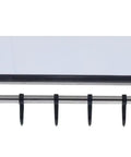 Heavy Duty Six Hook Wall Mounted Coat Rack Super Sturdy Vertical Entryway Organizer with chrome finish and six hooks.