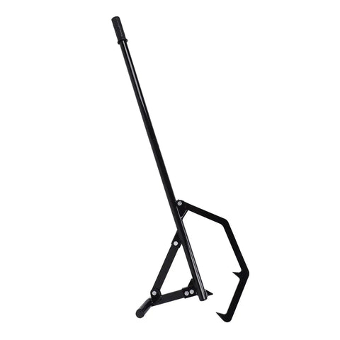 Log Lifter And Roller For Lawn Mower Lift Jack 51 Inch Adjustable Tilt Hook with Rubber Wood Roller and Non Slip Handle