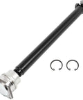 Front Driveshaft Assembly For Hummer H3 And H3T 2006 To 2010 29.65 To 31.61 Inch Prop Shaft Upgrade Heavy Duty Drive Shaft For 3.5L 3.7L 5.3L V8 Off Road Ready, black steel with U-joint and clips