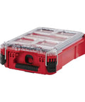 Packout 5-Compartment Small Parts Organizer With IP65 Weather Seal, Built Tough And Red Storage Tray For Nuts Bolts Screws