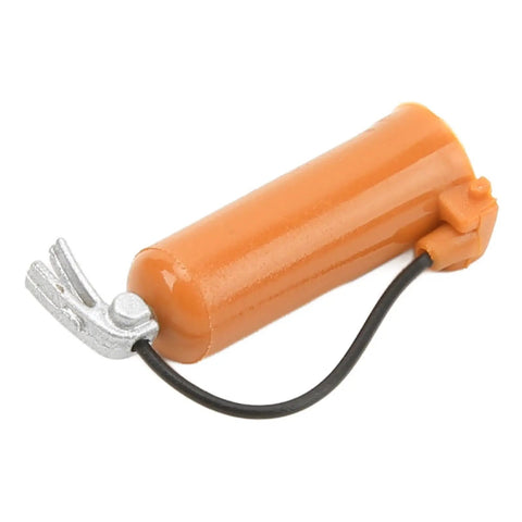 Miniature Realistic Rc Fire Extinguisher For 1/18 And 1/24 Scale Trucks Dope Custom Crawler Gear Upgrade Vibrant Orange Plastic Safety decor accessory kit, showing detailed orange plastic fire extinguisher.