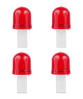 4 Pack Traffic Cone Flasher LED Light 360 Degree Visibility With 3 Flash Modes For Collapsible Safety Cones Ideal For Parking Lots Camping And Emergency Roadside Signaling, red and white design.