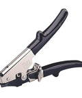 HVAC Flex Duct Cable Tie Tensioning Tool With Auto Cut Off And Adjustable Tension Knob with black handles, side view