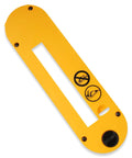 Heavy Duty Universal Dado Throat Plate For 10 Inch Contractor Table Saws, yellow polymer design for reliable cuts and inserts.
