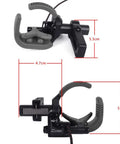 Drop Away Arrow Rest With Full Containment for Compound Bow Left Hand, mounting dimensions shown for easy install.