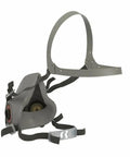 Half Facepiece Respirator 6000 Series Reusable Medium All Day Comfort With Easy Adjustable Head Straps shown from side angle