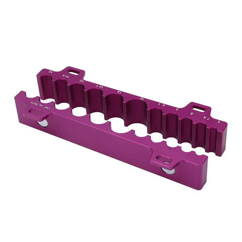 AR Vise Block Set For Bike Maintenance And Repair, aluminum block with grooves, holds 5mm to 16mm bike suspension parts.