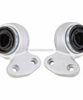 Pair Front Lower Control Arm Bushing Kit For Bmw 320i 325Ci 325i 330Ci 330i showing silver metal bushings with black rubber sleeves.