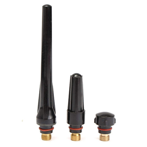 TIG Welding Torches Gas Lens Kit 58 Piece Set With Back Cups, Collets, Collet Bodies, Alumina Gas Cups And Nozzles, Plus Gaskets Back caps