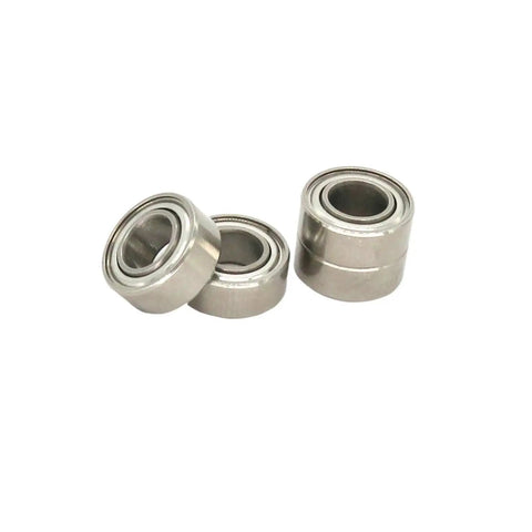 Three stainless steel balls from 10 Piece Set Hybrid Ceramic Bearing 5x10x4 Mm Shielded Orange For RC Cars And Fishing Reels Ultra Low Friction