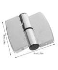 Top Shelf Stainless Steel Flush Hinges For Bathroom Partition Doors, 7cm x 8cm, heavy duty, rust resistant.