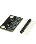 9 Axis MEMS Motion Tracking Sensor Module Low Power IMU Breakout Board For ICM20948 Projects With Easy Integration Time Sync Ready Compact Design Ideal For Microcontrollers And Embedded Systems black PCB with header pins