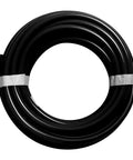 Hella Durable Quarter Inch Polyurethane Air Tubing With Kickin Flexibility Engineered For No Sweat Compressor Hookups And Seamless Fluid Transport In A Tough Black 9.84 Foot Run coiled in a circular shape.