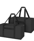 Beefy 56L 24Inch Sports Duffel Bag Set With Upgraded Zipper Water Resistant Foldable Gear Tote For Camping Travel Fishing 2 Pack
