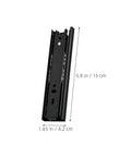Premium Two Set Side Mount Drawer Slide Rails Six Inch Full Extension Ball Bearing Runners with smooth glide, showcasing dimensions.