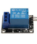 One Channel Relay Shield Module For Microcontrollers 5V 3Pc Pack With LED Indicator Light DIY Friendly, showing blue relay unit