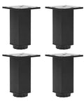 Adjustable Aluminum Cabinet Feet Set In Black Four Pack For Sofa Cabinets And Sofas Height Adjustable 3.9 To 5 Inches Anti Corrosion