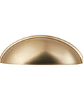 Cup Drawer Pulls 3 Inch 76mm Champagne Gold 10 Pack Cabinet Hardware Cup Handles With Adjustable Mounting Screws front view