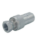 Two Sets One Quarter Inch ISO 5675 Carbon Steel Hydraulic Quick Disconnect Couplings With Poppet Valve And Dust Cap Set For Heavy Duty Industrial Shop Floor Pro Grade Use side view
