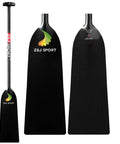 Top Notch Pro Grade Carbon Fiber Dragon Boat Paddle with T Handle, IDBF approved, 47 inch full carbon, front and back view
