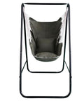 Weather Resistant Hammock Chair Stand With Hanging Swing Chair Included For Indoor Outdoor Use Space Saving Iron Triangle Frame Handles Up To 450 Lbs
