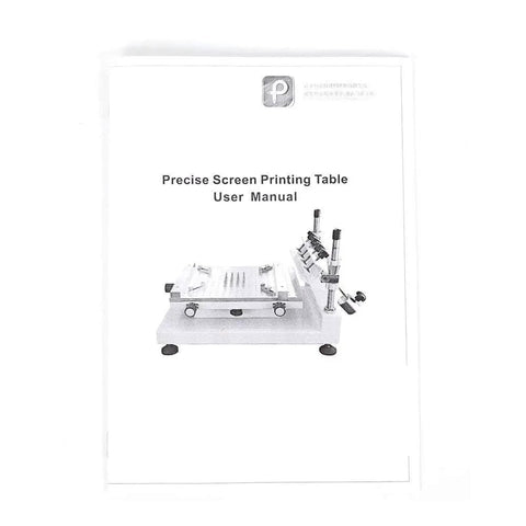 Precise screen printing table user manual for 3040 solder paste printer for SMT SMD PCB stencil, manual screen printer.