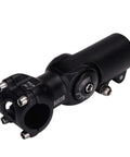 Adjustable 60mm Mountain Bike Stem 0 To 90 Degree Aluminum Alloy CNC Forged 25.4mm handlebar clamp angled view