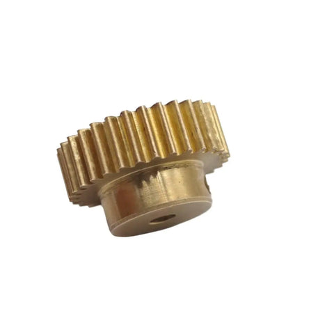 Beefy Copper Spur Gear 51 Teeth 51T 5mm Tooth Thickness 37mm Diameter 12mm Total Thickness shown upright