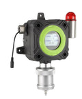 Durable Fixed Ethylene C2H4 Gas Detector Industrial Monitor With A Slick 2.4 Inch Color Display And Hella Loud Audio Visual Alarms Effortless Rs485 Output For Reliable Zero To Fifty Ppm Safety Tracking mounted with green and silver components.