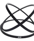 Beefed-Up Heavy Duty V Belt Set For A36 Or 4L380 Machines, rubber drive belts arranged in a geometric shape, 3-pack