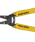 Compact Lightweight Wire Stripper And Cutter For Stranded And Solid Wires 10 To 20 AWG Stranded And 12 To 22 AWG Solid with yellow handles