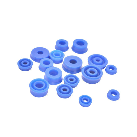 Must Have Hydraulic Piston U Cup And PU O Ring Seal Set Ten Piece Assortment For 4mm 5mm 6mm 7mm Sizes Ideal For Pipelines Industrial Equipment Food Processing Automotive Systems And Low Pressure Hydraulics blue U-cup and PU O-ring seal set