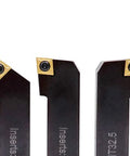 Accusize 3/4 in shank nine-piece indexable turning and boring tool set with TiN-coated C6 inserts for steel.