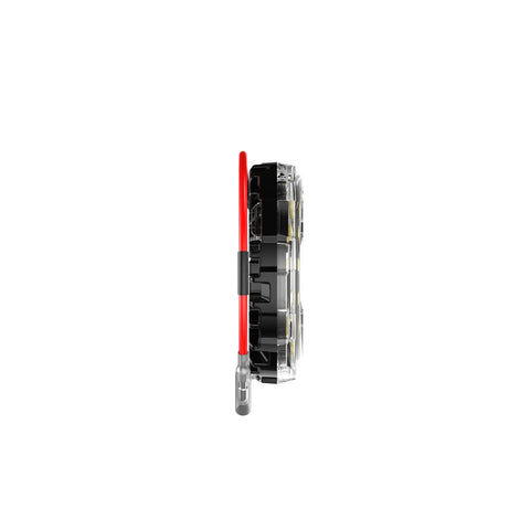 Side view of Cyclone V2 LED 5W Flood Beam Light with clear lens and universal mount