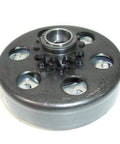 Close-up of a 3/4 Inch Sprocket Clutch With 12 Teeth And 35 Pitch Chain SS1234 showing teeth and set screws