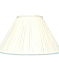 Empire Gather Pleat Lamp Shade Eggshell 7 X 20 X 12.5 Inches Silk Shantung Classic Basic Vibe With Elegant Pleats Easy Install Spider