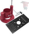 Heavy Duty Router Table Insert Plate With Quick Lift Base And M8 Inverted Mount For Rock Solid Wood Working mortise groove and chamfer upgrades components shown.