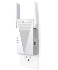 AX1800 WiFi 6 Range Extender With Ethernet Port Dual Band Repeater Boost for Home WiFi up to 2100 Sq Ft Coverage on wall outlet