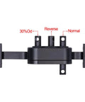 Front view of Aluminum Transfer Case With Reverse Shaft For 1By10 LCG RC Crawler SCX10 Chassis Upgrade Part Black High Strength Metal Housing